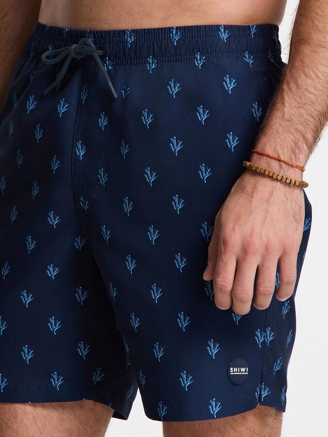 SHIWI Heren Zwembroeken Men Mike Swim Shorts 7 Inch Sketched Coral Donkerblauw - Foto 9