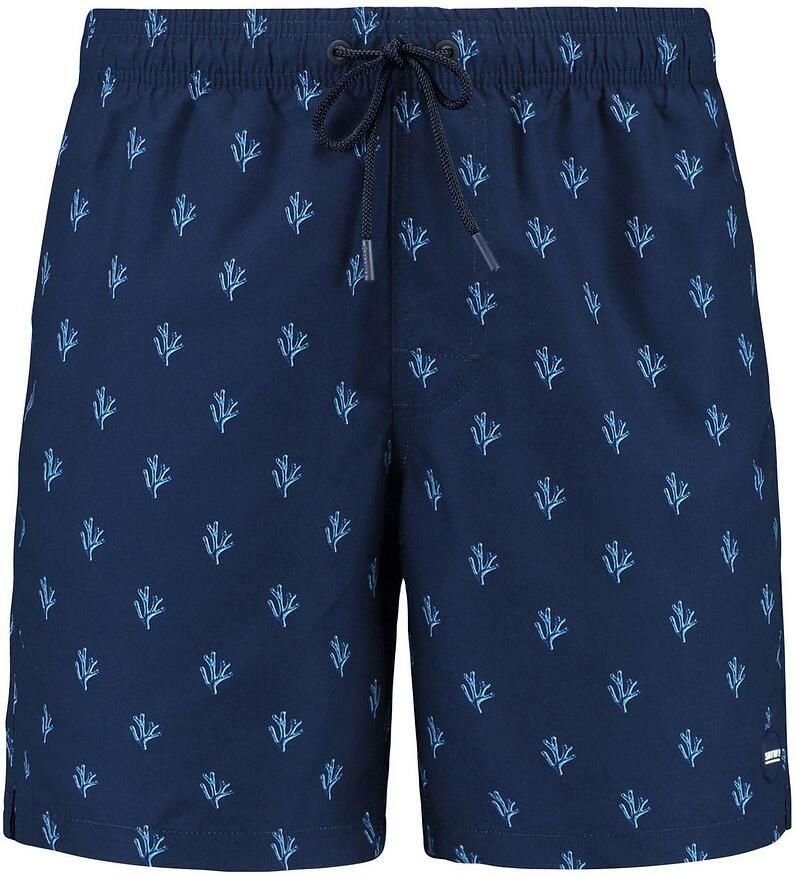SHIWI Zwembroeken Mike Swim Shorts 7 Inch Sketched Coral Donkerblauw