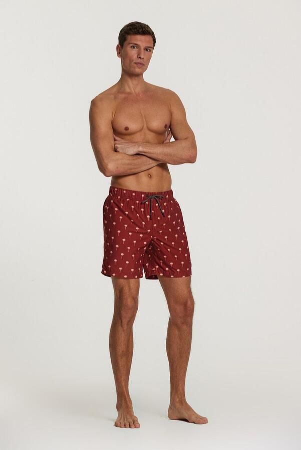 SHIWI Heren Zwembroeken Men Swimshort Scratched Palm Rood - Foto 3