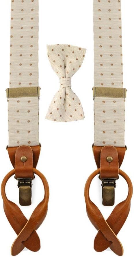 Sir Redman Bretels Combi Pack Dapper Dot Beige