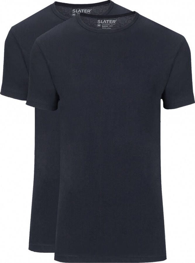 Slater 2-pack Basic Fit T-shirt Navy