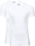 Slater T-shirt 2-pack Stretch V-hals T-shirt Wit - Thumbnail 1