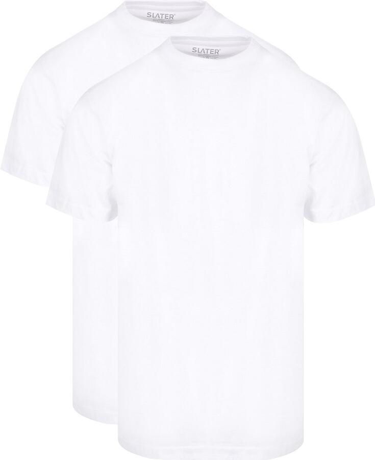 Slater Regular fit Heren T-shirt Ronde hals 2-pack