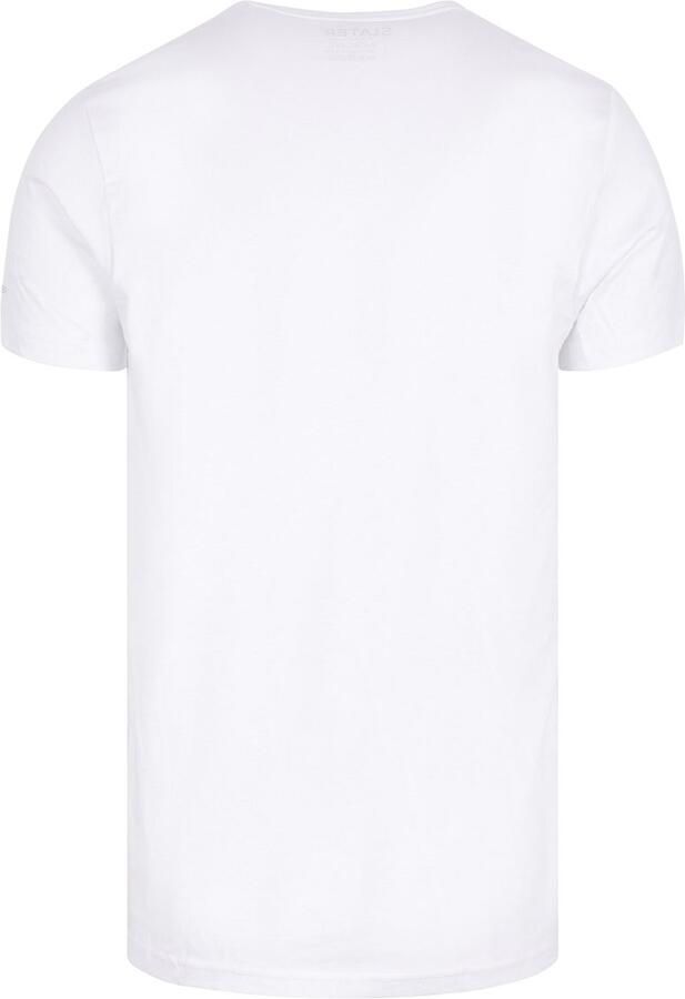 Slater T-shirt 2-pack Basic Fit T-shirt V-hals Wit - Foto 7