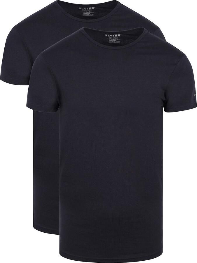 Slater Stretch Heren T-shirt Ronde hals 2-pack - Foto 3