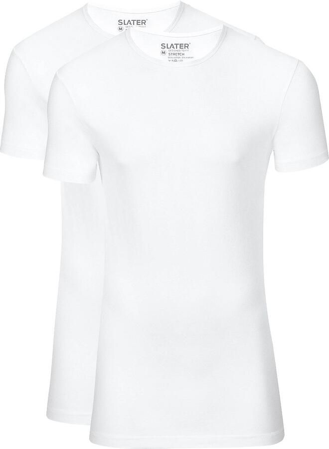 Slater Stretch Heren T-shirt Ronde hals 2-pack - Foto 4