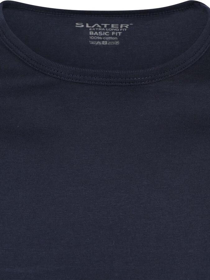 Slater 2-pack T-shirt Basic Extra Lang O-neck Navy - Foto 5