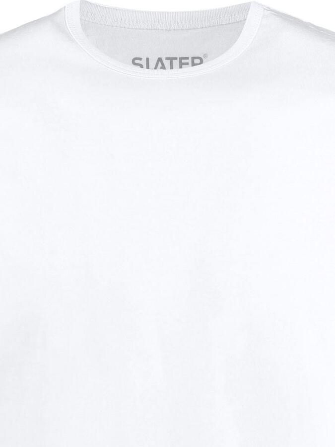 Slater T-shirt 2-pack T-shirt Extra Lang R-Neck Wit