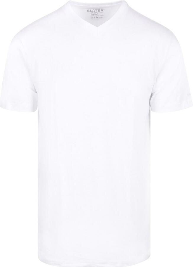 Slater T-shirt 2-pack T-shirt V-neck Wit - Foto 4