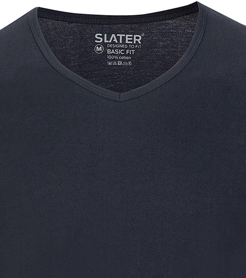 Slater T-shirt 2-pack Basic Fit T-shirt V-hals Navy - Foto 2