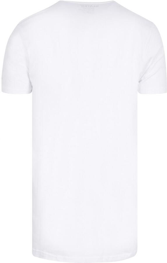 Slater T-shirt 2-pack T-shirt Basic Extra Lang V-neck Wit - Foto 6