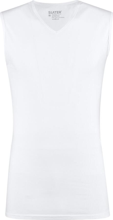 Slater T-shirt Basic Singlet Wit - Foto 2