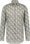 State of Art slim fit overhemd met all over print zilvergrijs cognac - Thumbnail 2