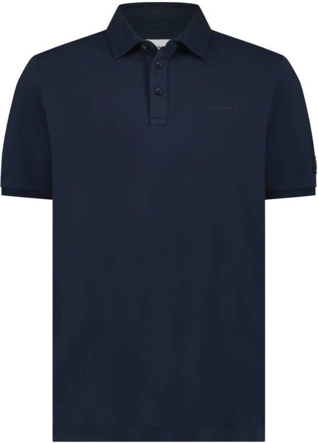 State of Art Pique Polo Logo Donkerblauw