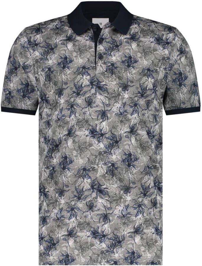 State of Art Pique Polo Print Navy
