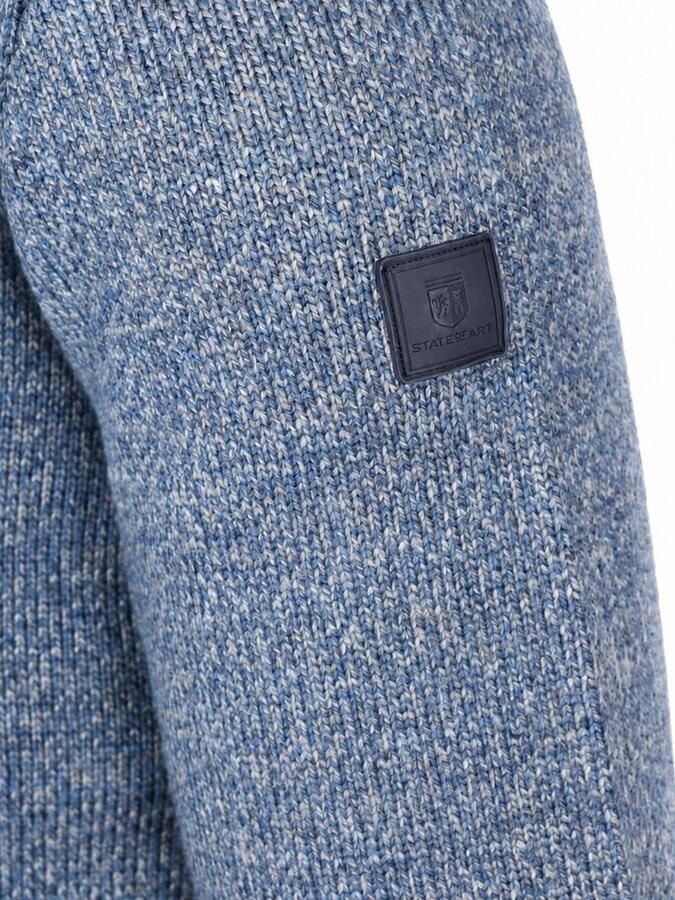 State of Art Cardigan Zip Melange Greyblue - Foto 3