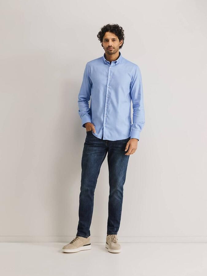 State Of Art Overhemd Lange Mouw Essentials Oxford Overhemd Blauw - Foto 3
