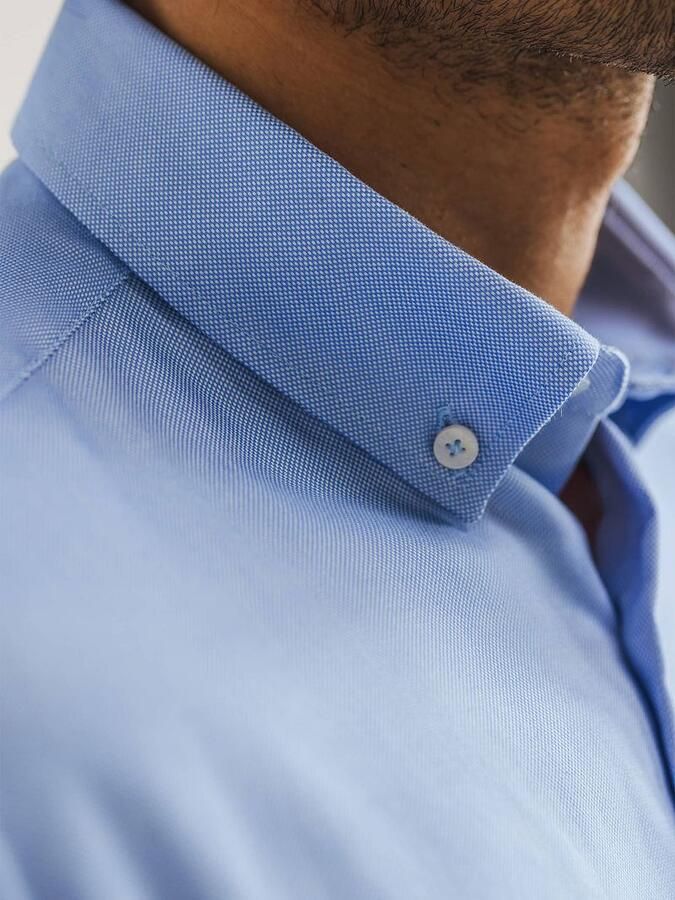 State Of Art Overhemd Lange Mouw Essentials Oxford Overhemd Blauw - Foto 4