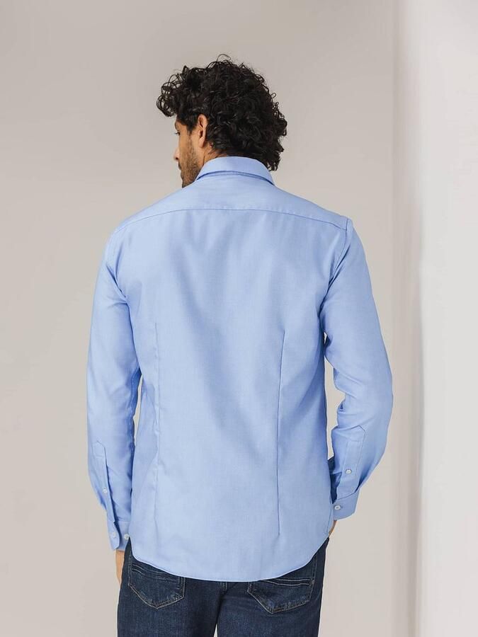 State Of Art Overhemd Lange Mouw Essentials Oxford Overhemd Blauw - Foto 5