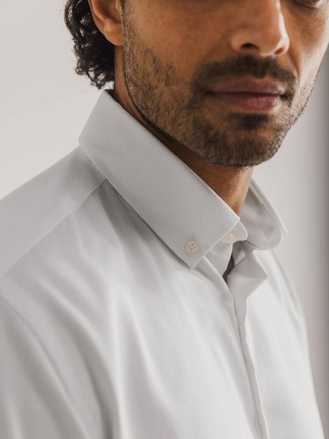State Of Art Overhemd Lange Mouw Essentials Oxford Overhemd Wit - Foto 4