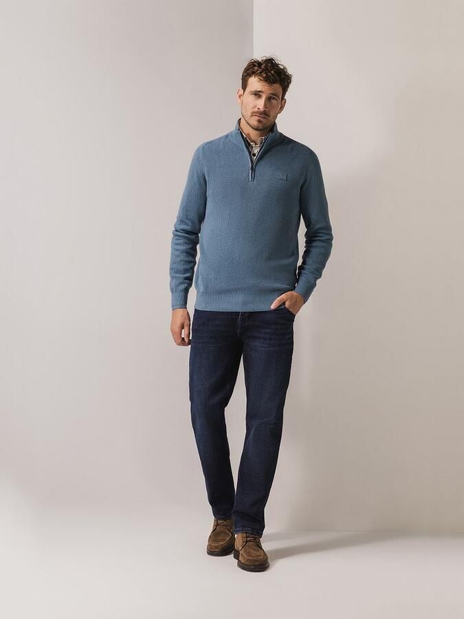 State of Art Half Zip Trui Blauw - Foto 2