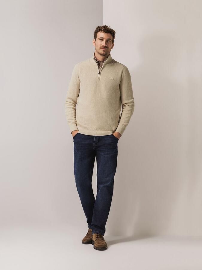 State of Art Half Zip Trui Ecru - Foto 2