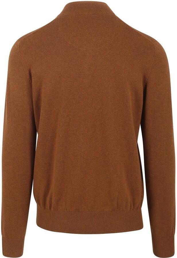 State Of Art Sweater Half Zip Trui Hazelnut Bruin