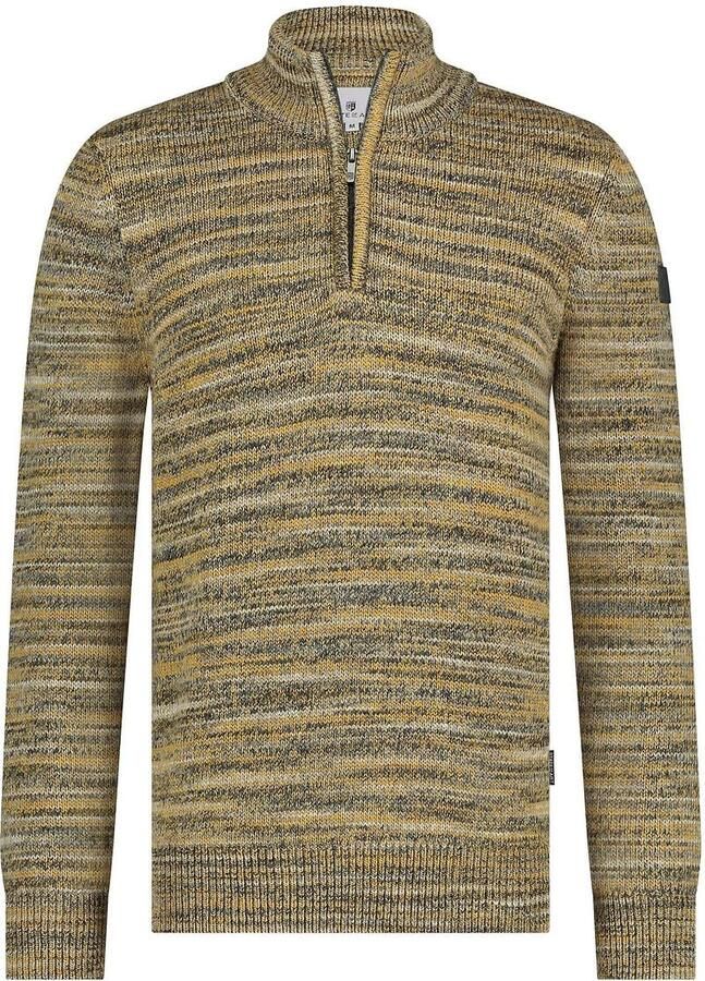 State Of Art Sweater Half Zip Trui Melange Geel - Foto 5