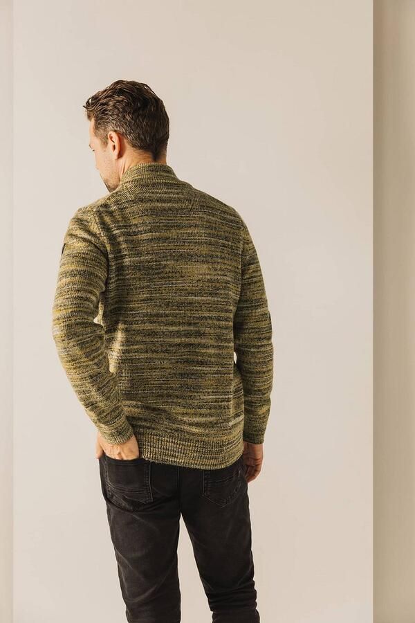 State Of Art Sweater Half Zip Trui Melange Geel - Foto 2