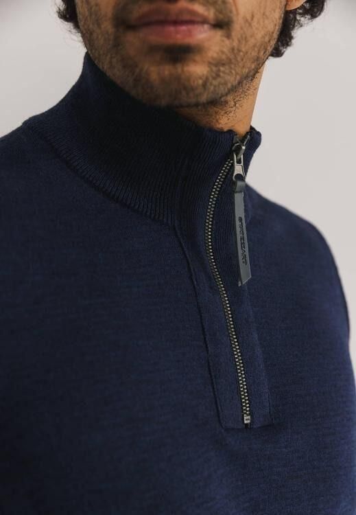 State Of Art Sweaters Half Zip Trui Navy - Foto 2