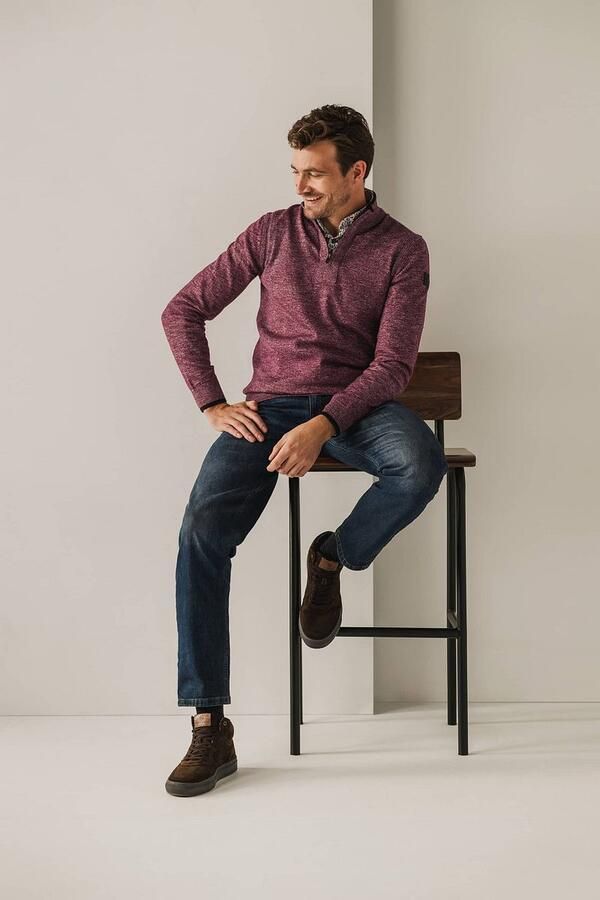 State of Art Sportzip Pullover Red Heren - Foto 4