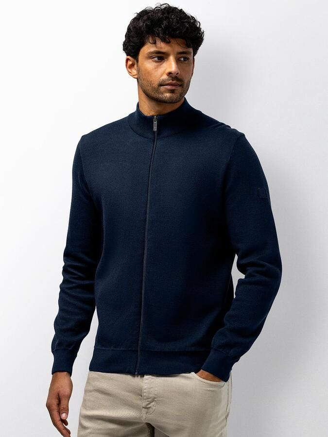 State of Art Half Zip Trui Structure Navy - Foto 2
