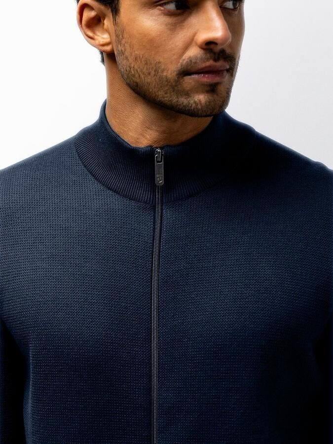State of Art Half Zip Trui Structure Navy - Foto 3