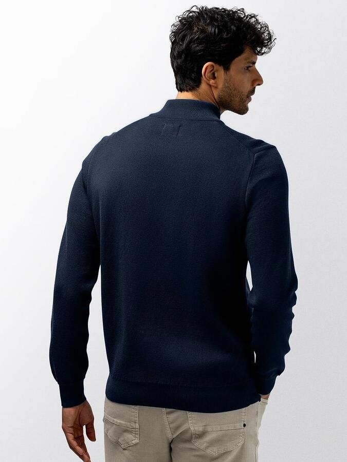 State of Art Half Zip Trui Structure Navy - Foto 5