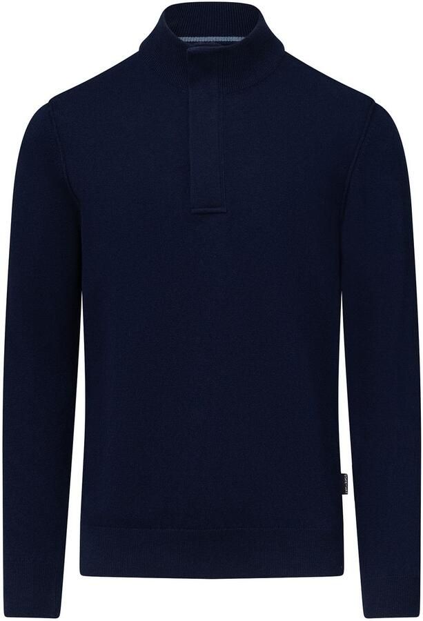 State of Art Half Zip Trui Wool Blend Navy
