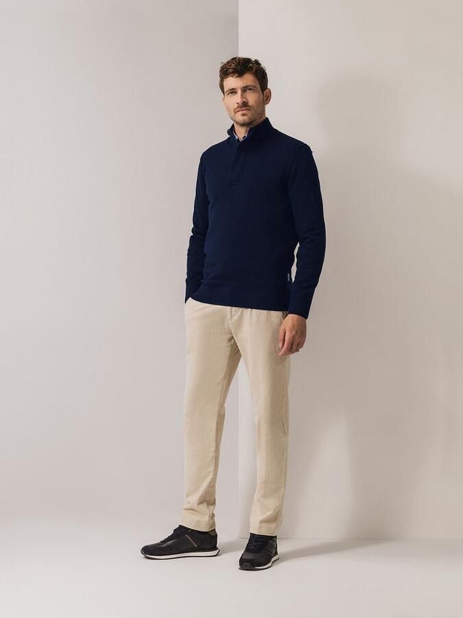 State of Art Half Zip Trui Wool Blend Navy - Foto 2