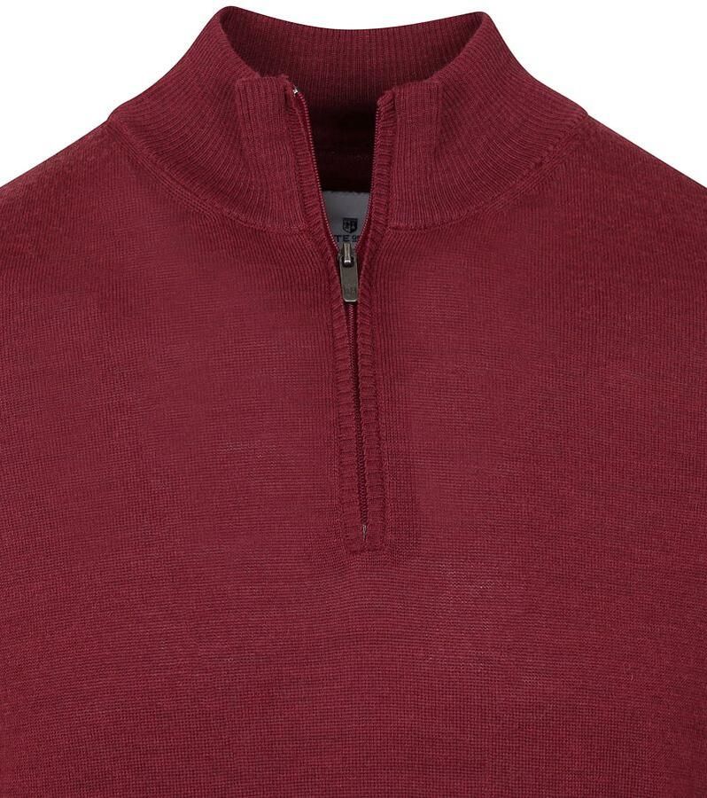 State of Art Staat van kunst half Zip Bordeaux Rood Heren
