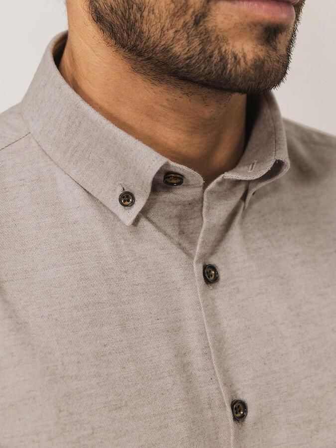 State of Art Heavy Twill Overhemd Beige - Foto 2