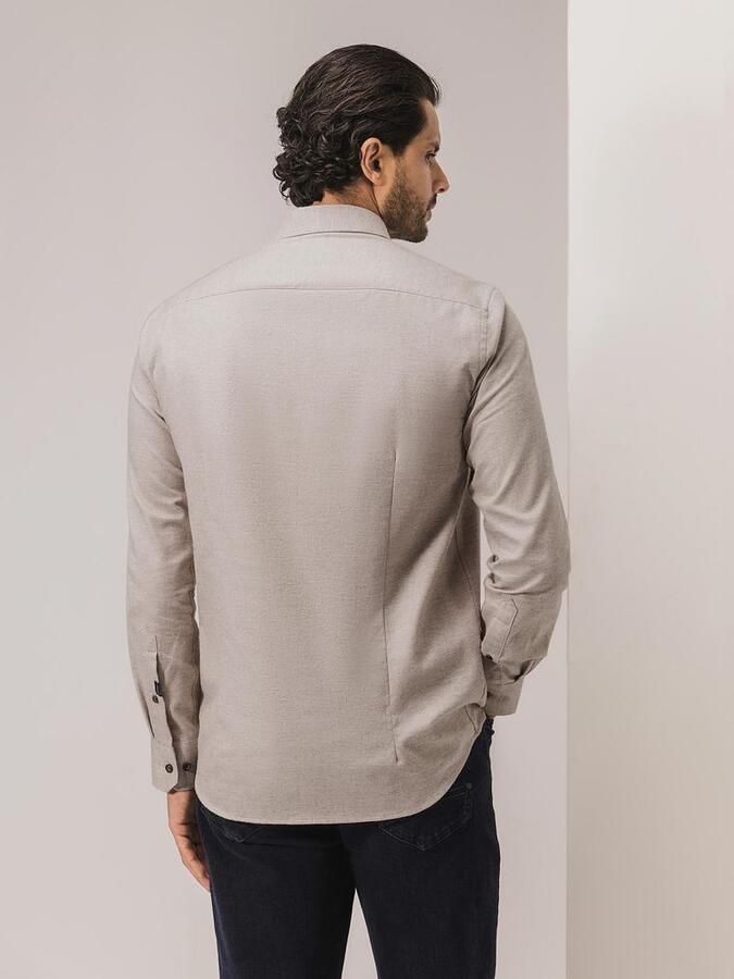 State of Art Heavy Twill Overhemd Beige - Foto 3