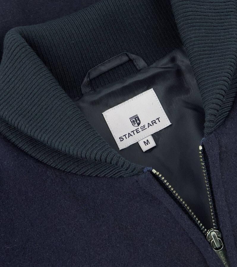 State of Art Jas Bomber Wol Navy - Foto 2