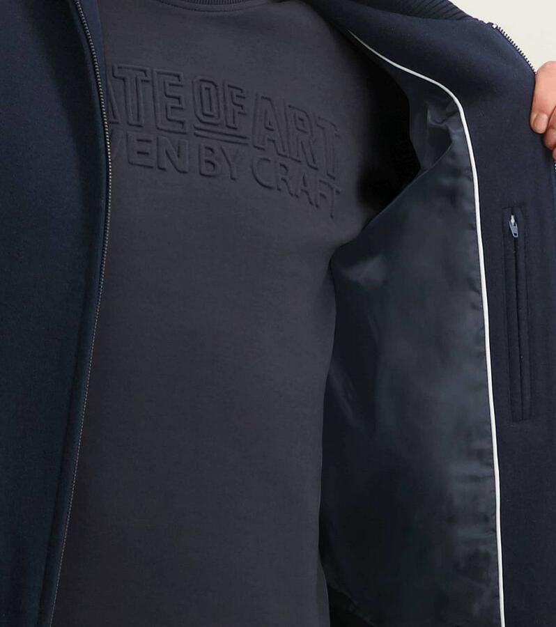 State of Art Jas Bomber Wol Navy - Foto 3