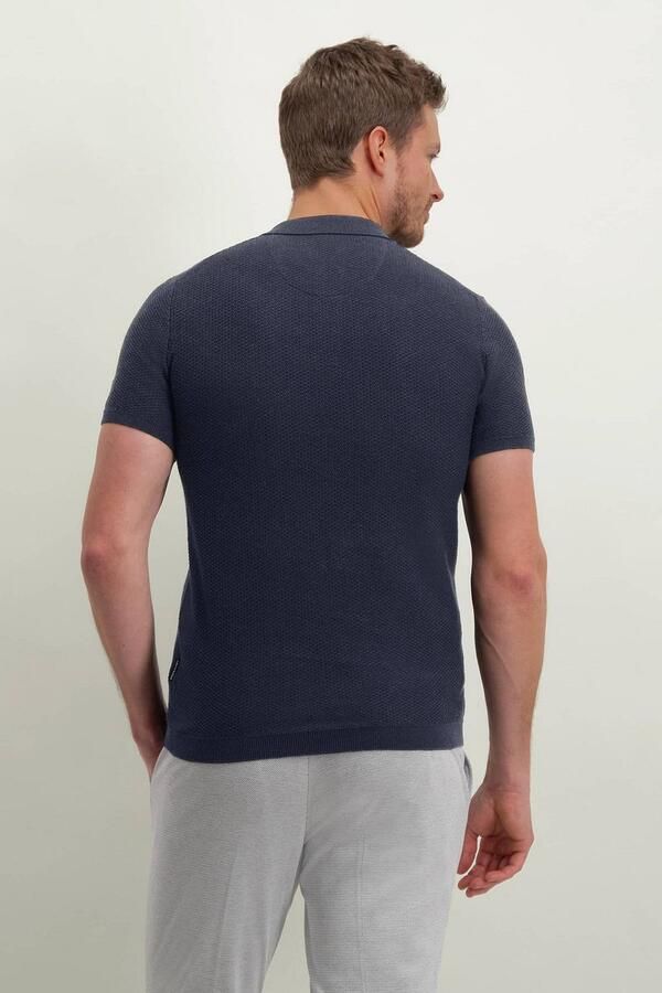 State of Art Polo Shirt Korte Mouw Donkerblauw Blue Heren - Foto 2