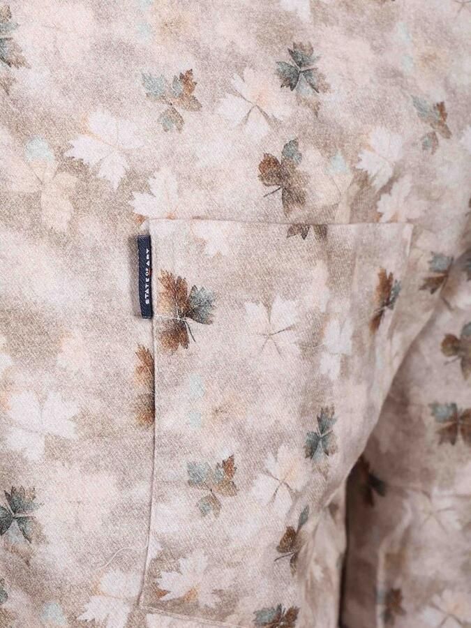State Of Art Overhemd Lange Mouw Overhemd Flower Print Bruin - Foto 4