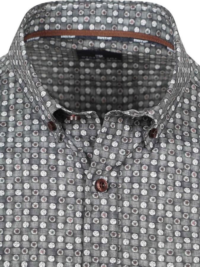 State of Art Overhemd Poplin Dandelion Grijs - Foto 5