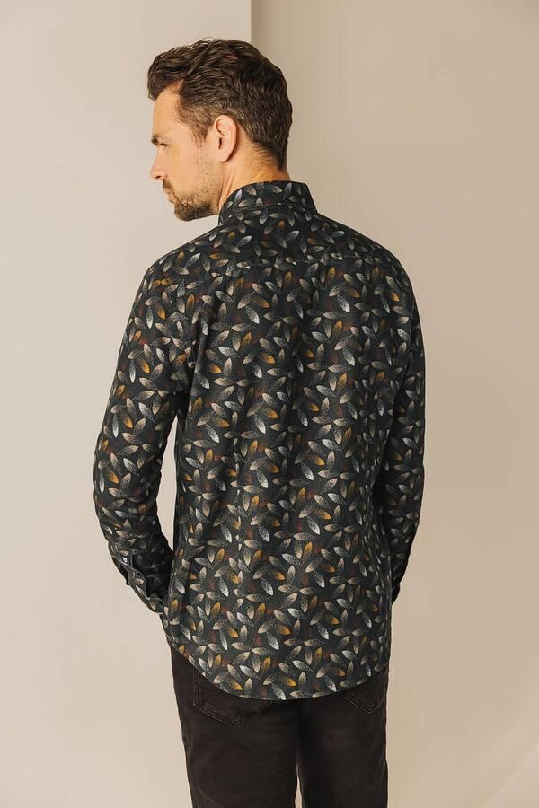 State Of Art Overhemd Lange Mouw Overhemd Print Antraciet - Foto 3