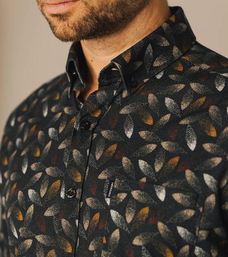 State Of Art Overhemd Lange Mouw Overhemd Print Antraciet - Foto 2