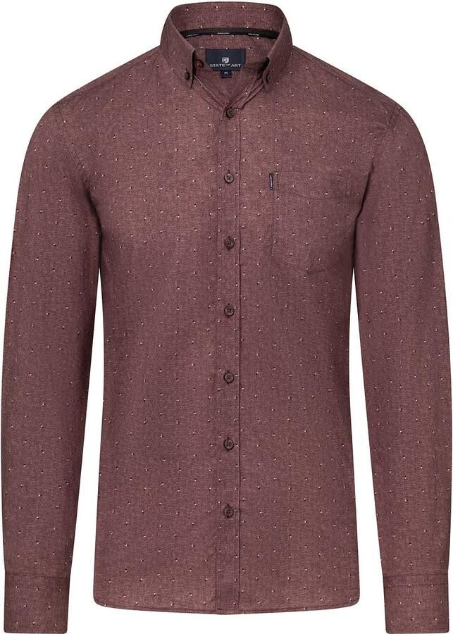 State of Art Overhemd Print Burgundy