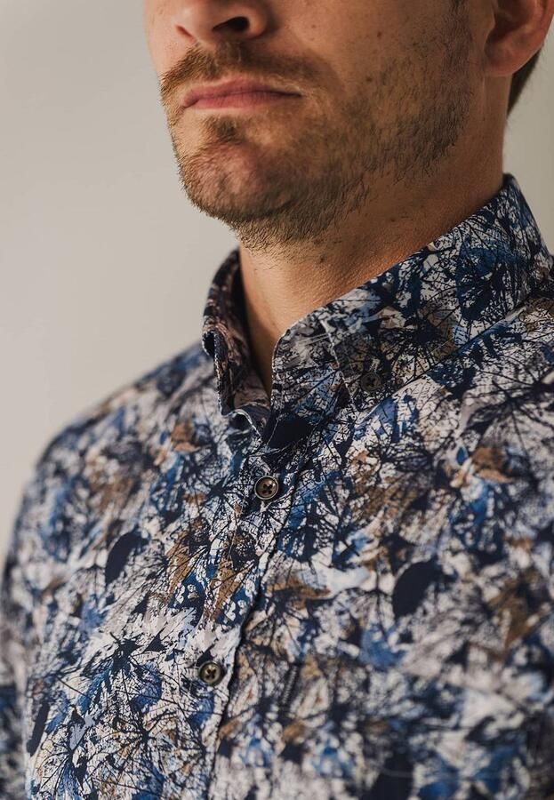 State of Art Print Popli Lange Mouw Shirt Multicolor Heren - Foto 2
