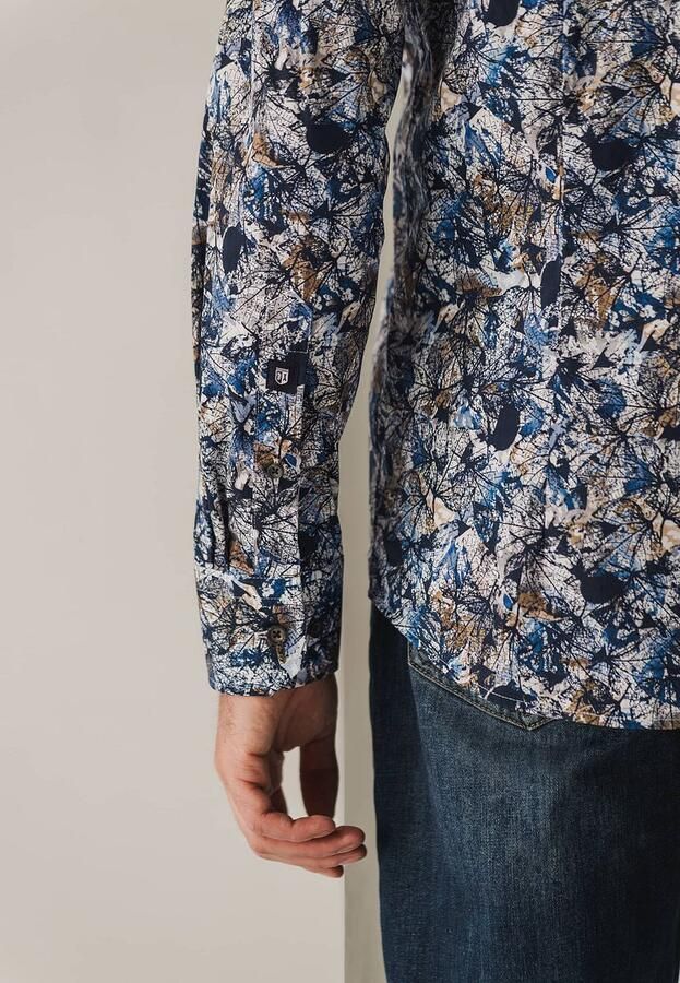 State of Art Print Popli Lange Mouw Shirt Multicolor Heren - Foto 3