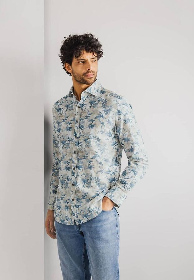 State of Art Gedrukt overhemd lange mouw Multicolor Heren - Foto 4